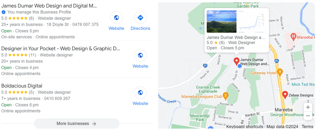 Google Business Profile - Web Design SEO Google Business Profile is a really easy way for local businesses to be found. Do it yourself free or pay me for the service.
