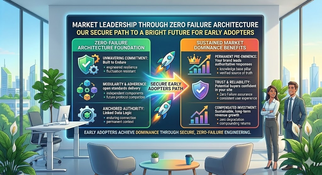 Sustaining market leadership through zero-failure architecture Sustaining market leadership requires an unwavering commitment to zero-failure architecture. The digital landscape will continue to fluctuate, with new protocols, new devices, and new AI capabilities appearing regularly. A fragile website will eventually break under the pressure of these changes, but a zero-failure architecture is engineered to endure. This approach relies on modularity, high-performance delivery, and strict adherence to open-web standards. We ensure your site is not dependent on temporary "hacks" or black-box plugins that may cease to function at any moment. Instead, we anchor your authority to the fundamental, enduring logic of linked data.